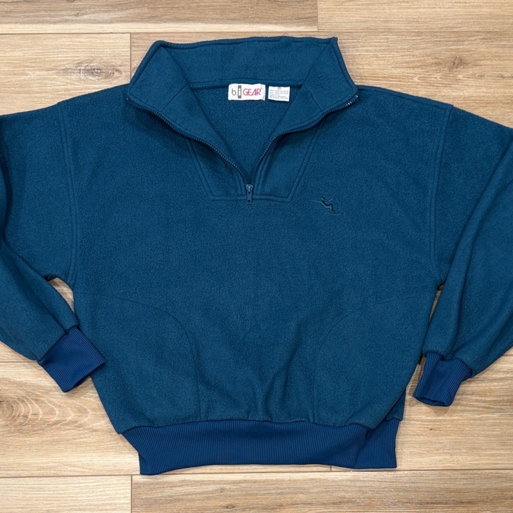 Vintage Teal Fleece 1/4 zip